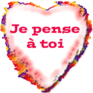 Gif animé je pense à toi coeur